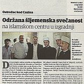 Održana šljemenska svečanost na islamskom centru u  izgradnji